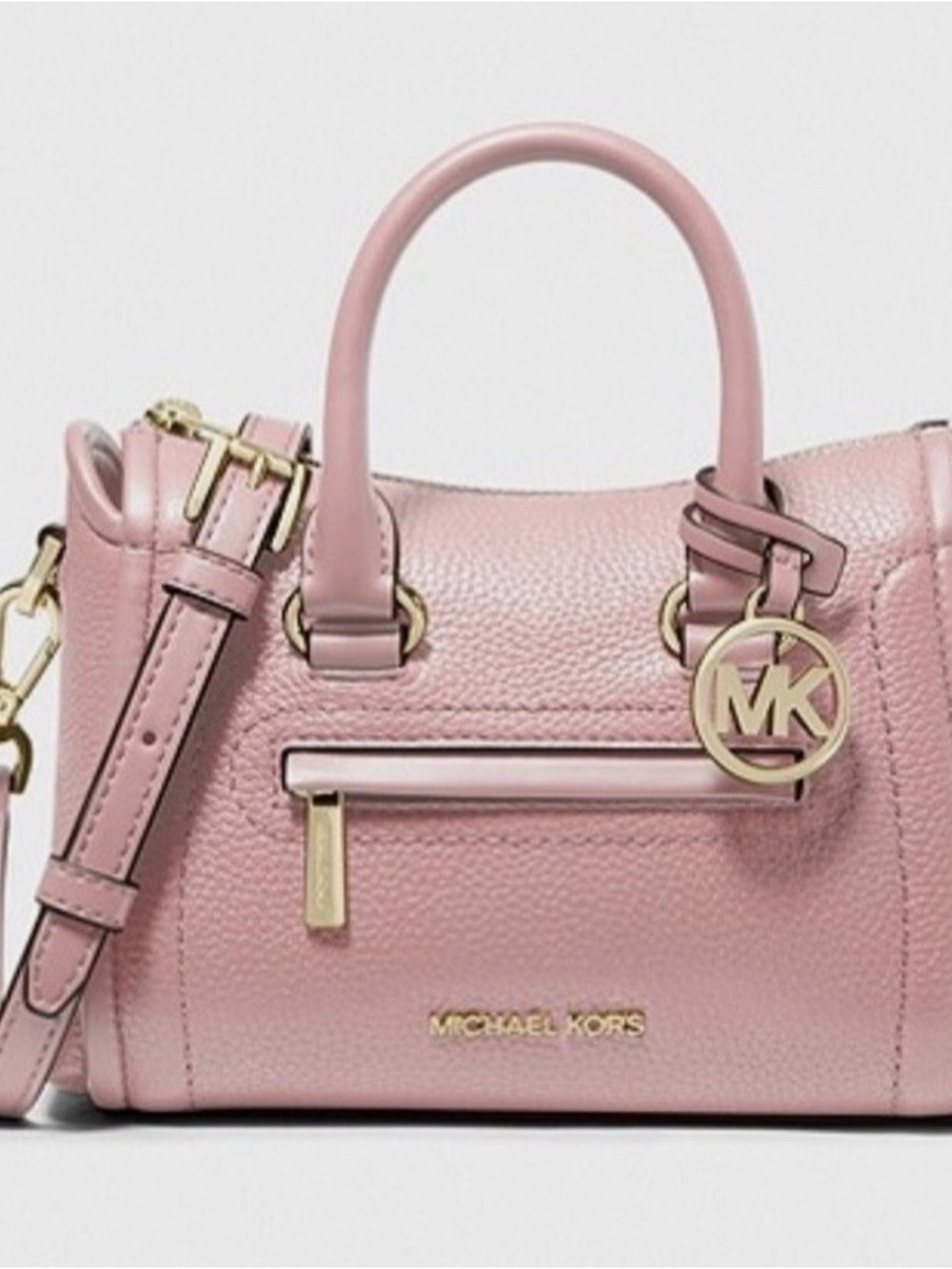 Michael Kors Carene Pink Pebbled Leather Mini Satchel NWT